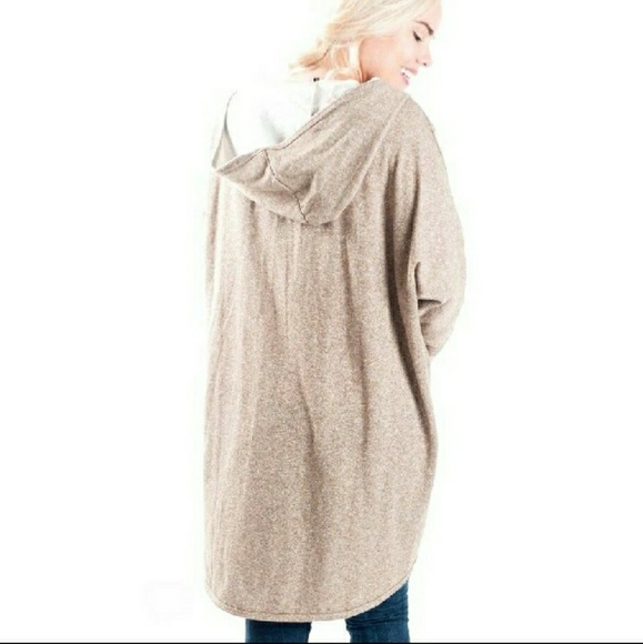 🔥CLOSET CLEAROUT!🔥FRENCH TERRY HOODED CARDIGAN - Picture 2 of 6